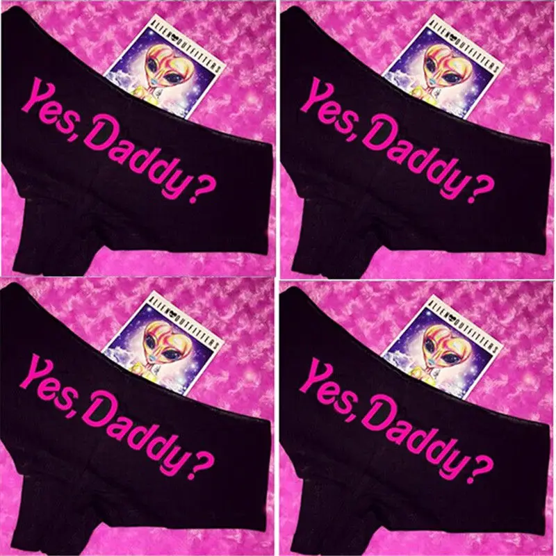 Женские трусики стринги сексуальные с буквенным принтом Yes Daddy 2019|Женские