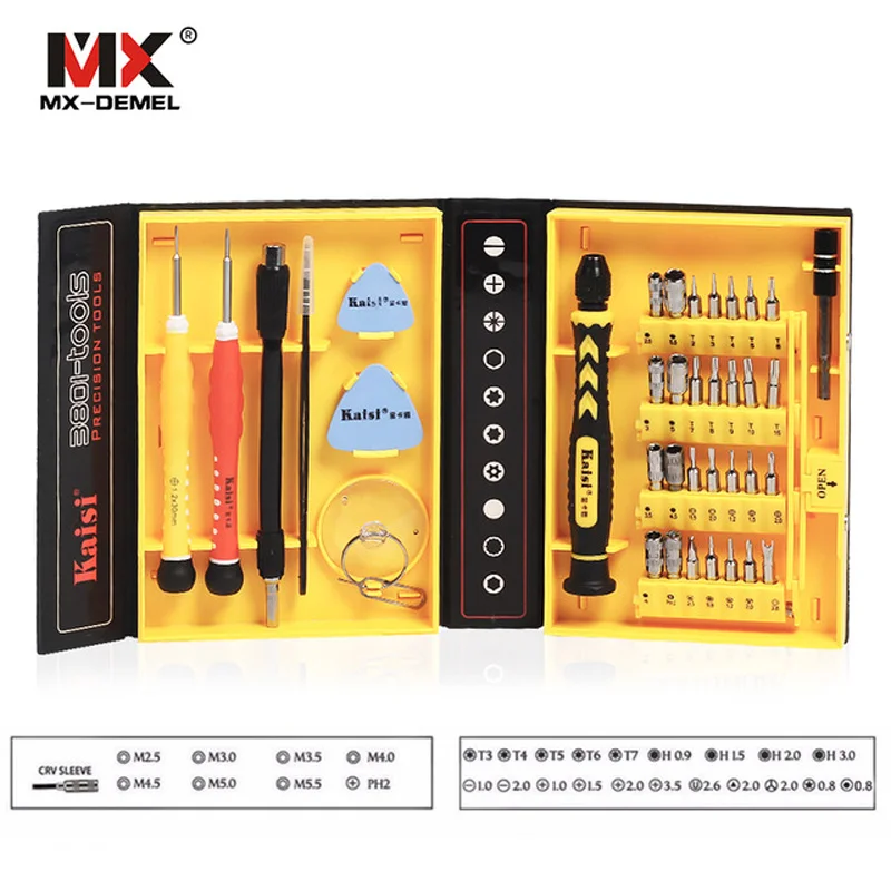 

38 in 1 Multi Repair Precision Screwdriver Tool Magnetic Opening Pry Set Tools Kit for Mobile Cell Phone iPhone Repair