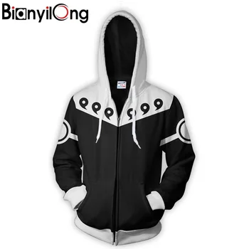 

2019 new fashion Cool sweatshirt Hoodies Men women 3D print NARUTO 6 PATHS BLACK hot Style Streetwear Long sleeve clothing tops