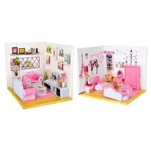 1:24 Масштаб розовый DIY миниатюрная кукла дом аксессуары для мебели гостиная спальня подарки на день рождения для девочек