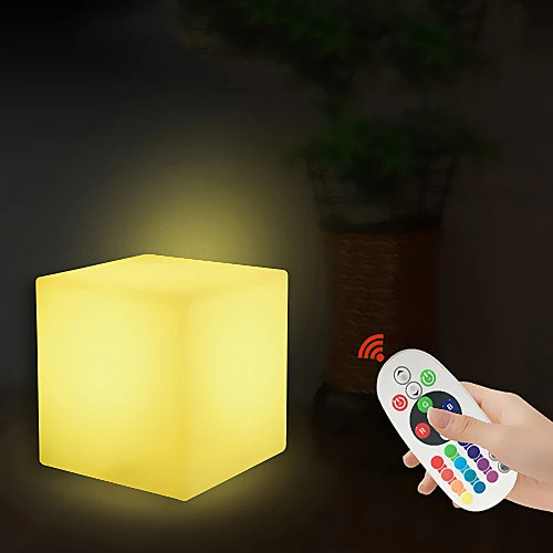 

16 Colors LED Simple Table Lamp Night Light With Remote Control For Bar Bedside Indoor/Outdoor Waterproof USB Decorative Lights