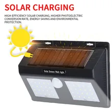 Светодиодный светильник на солнечной батарее с датчиком движения PIR для сада, балкона, наружного освещения, водонепроницаемый энергосберегающий светодиодный настенный светильник