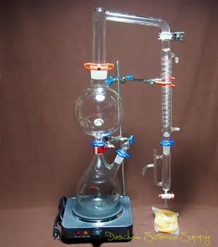 

Essential Oil Steam Distillation Apparatus,120V,US-Plug,Graham Condenser