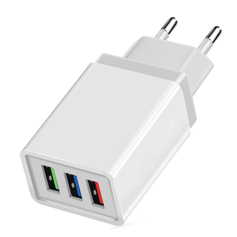 

USB Charger EU US Plug 2A Power Adapter Travel Wall Charger 3 2 1 Ports For iPhone XR XS Max 8 7 Samsung S8 S9 HUAWEI XIAOMI