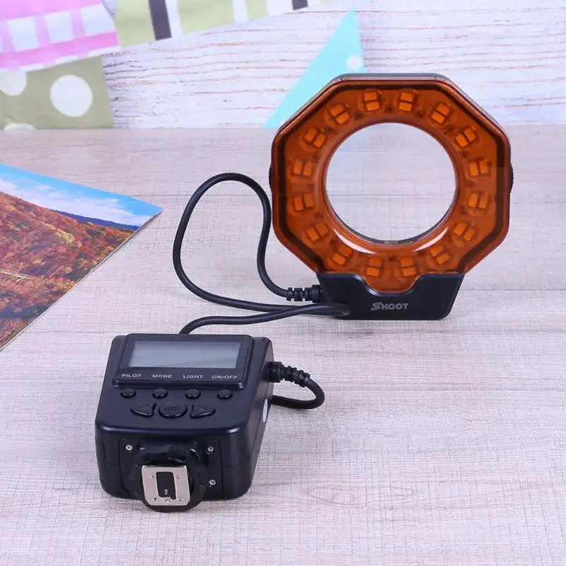 Цифровая камера макро Кольцевая вспышка Speedlite с переходным кольцом 8 режимов