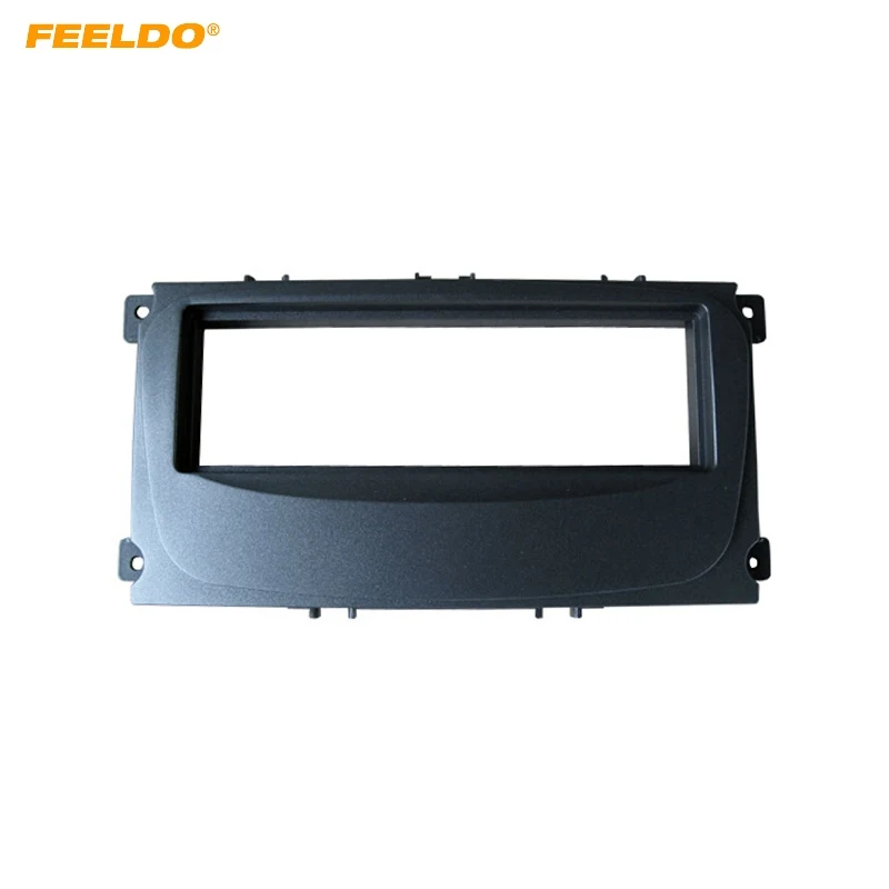 

FEELDO Car Radio Audio 1DIN Fascia Frame Kit for Ford Mondeo C-Max Kuga Focus DVD Player Dash Panel Installation Trim Kit