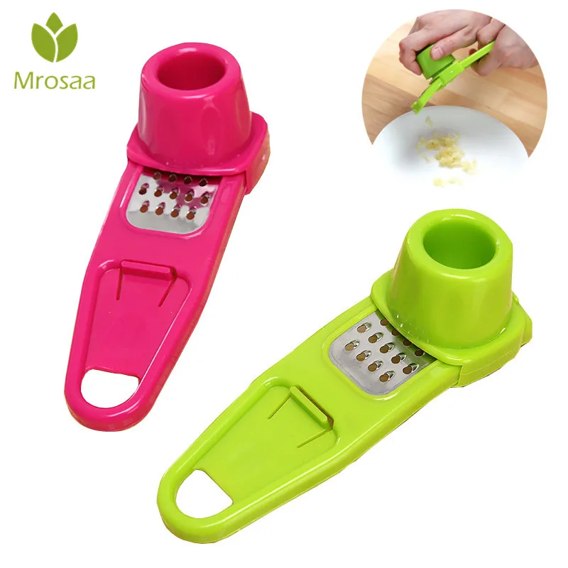 

Mrosaa 1PC Multi Functional Garlic Presses Ginger Grinding Grater Planer Slicer Cutter Cooking Tool Utensils Kitchen Accessories