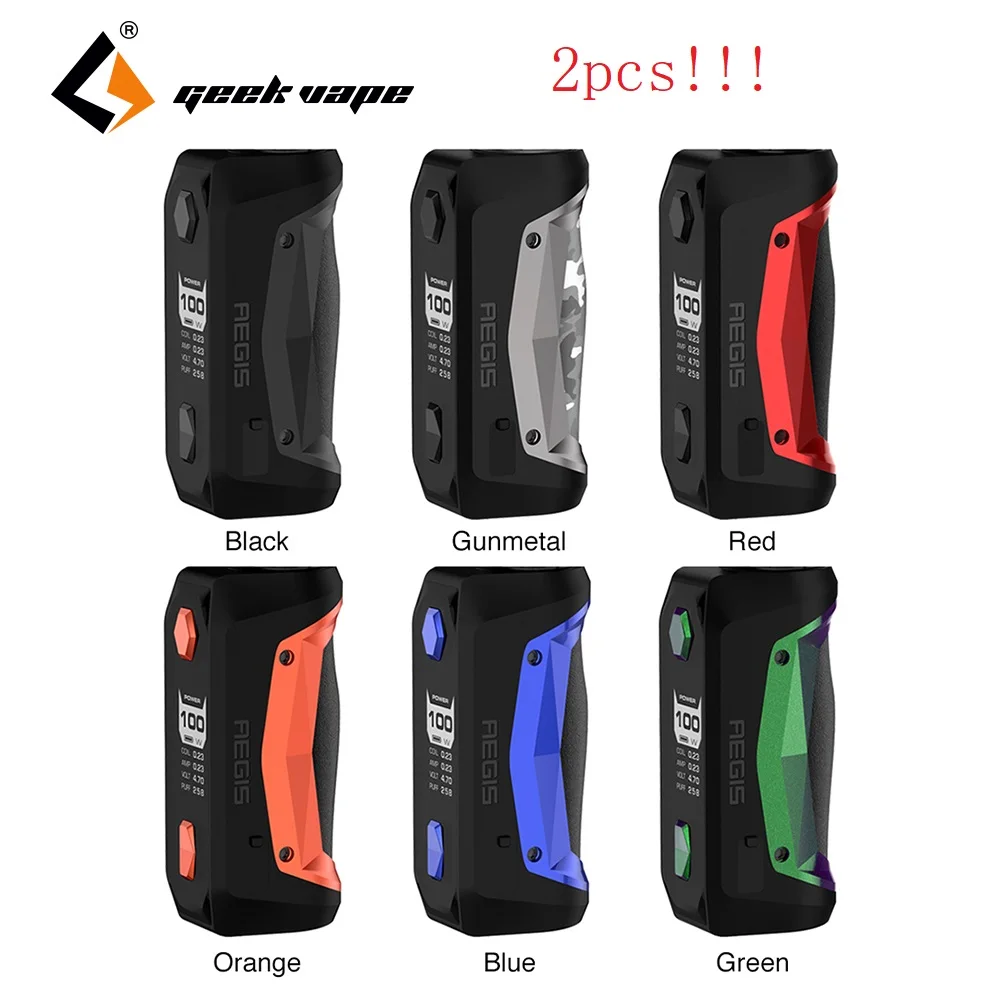 2 шт./лот! Новый оригинальный GeekVape Aegis Solo Mod 100 Вт бокс мод для электронных сигарет