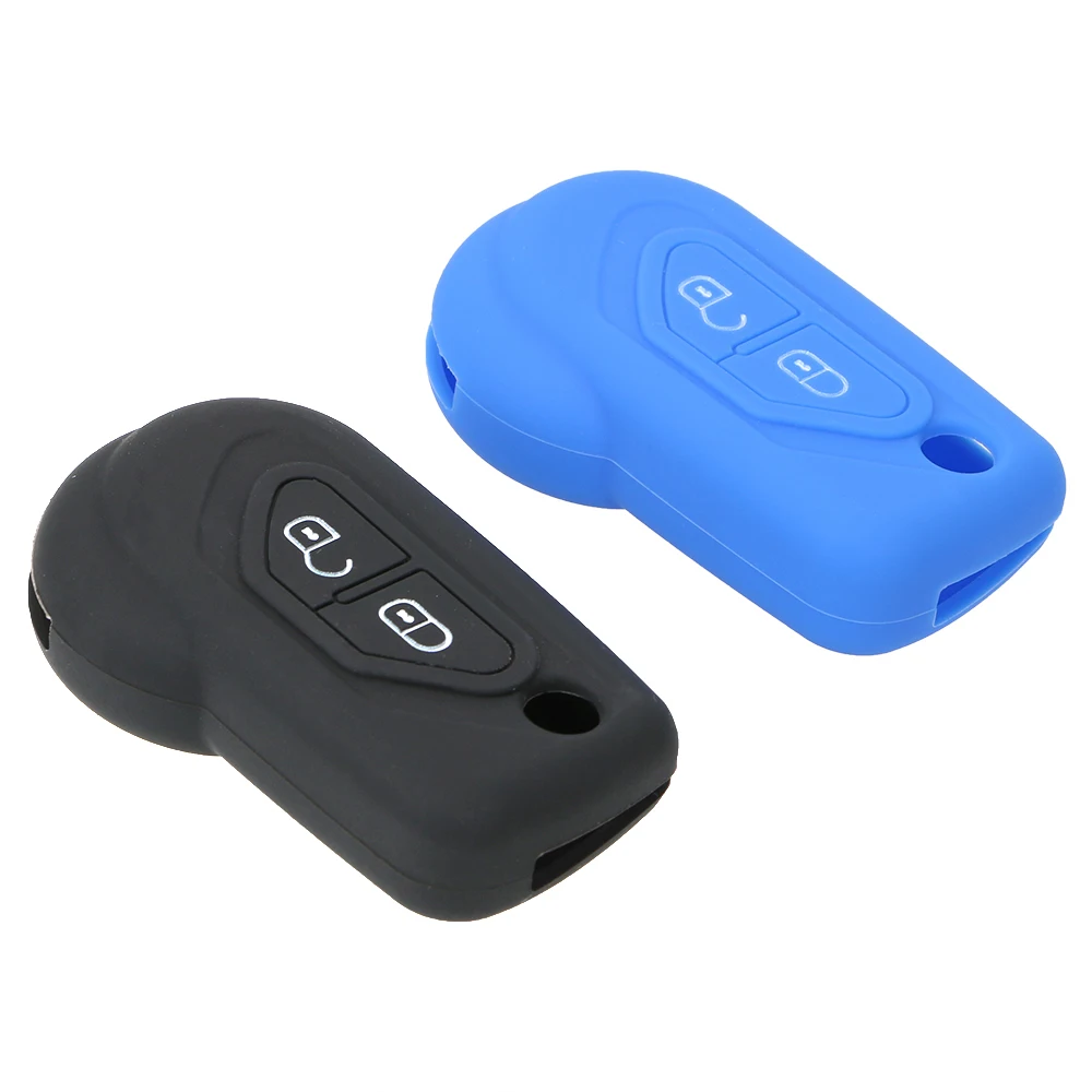 

Car-styling Car Key Cover Key Protect Bag Key Case for Car 2 Button Silicone For Citroen C-Elysee C3 C4 C5 DS3