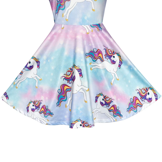 Unicorn Rainbow Long Sleeve Princess Dresses | Unilovers