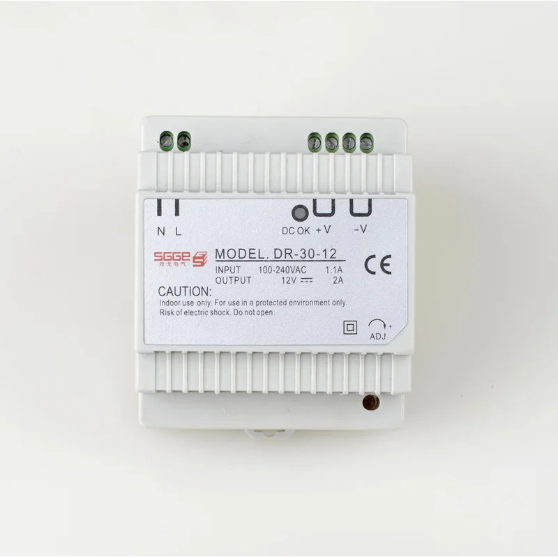 

free shipping high quality Din rail Single Output Switching power supply DR-30-12 30W 12V 2A ac dc converter