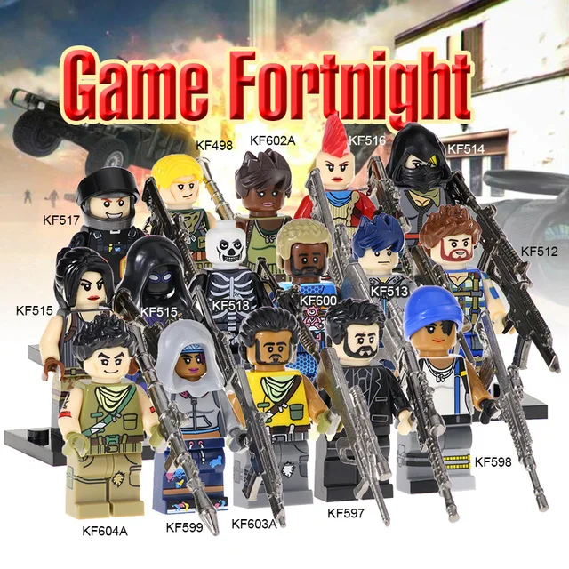 

Cute Fortnight Block Figure Toys 5cm Fortnited Battle Royale Characters Brick Blocks Action Figure Gift Fortnight Toys for Child