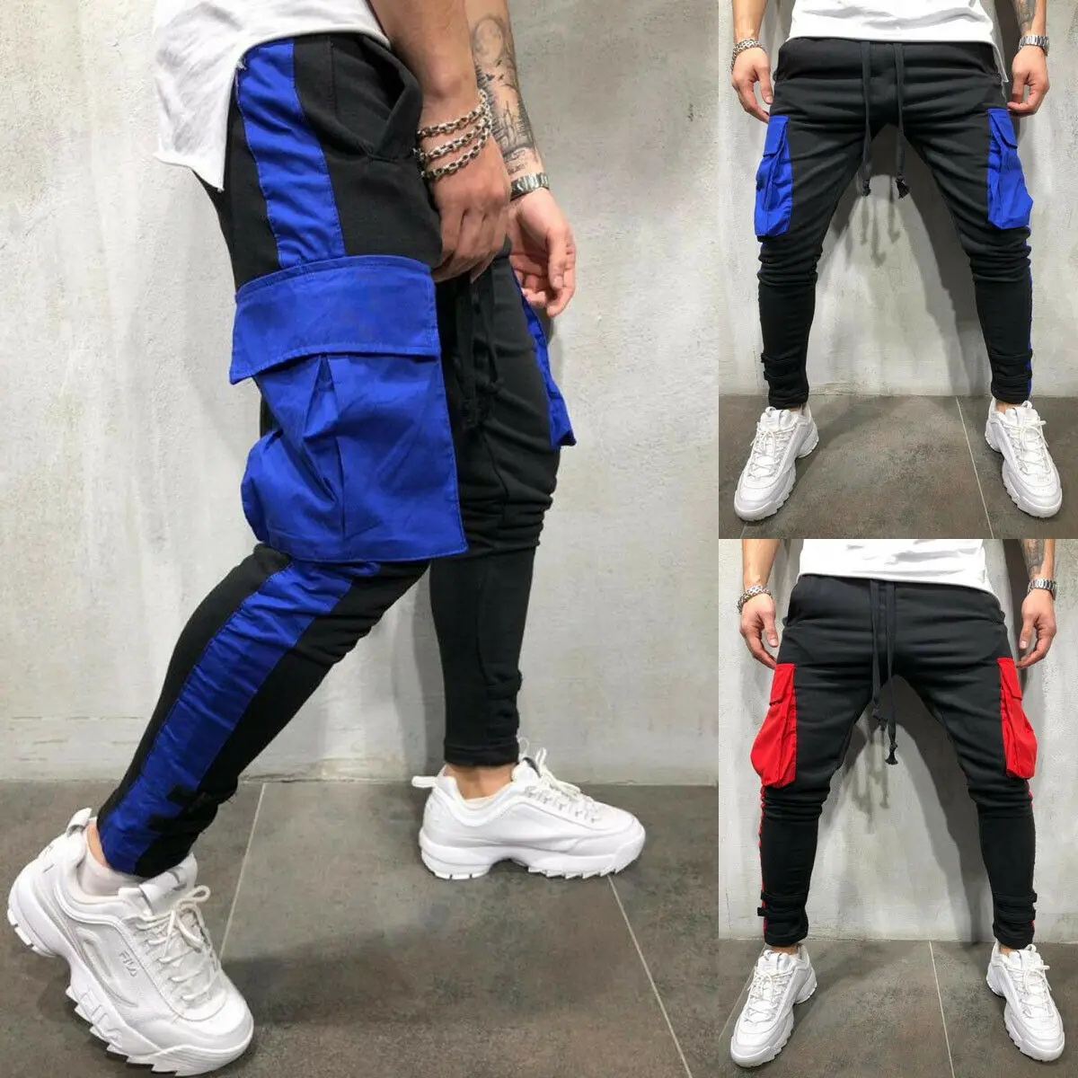 Брюки для девочек бренд мода для мужчин Slim Fit карманы городской прямые брюки повседневное карандаш хип-хоп