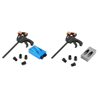 

8pcs/set /31pcs 15 Degree Angle Drill instruments Guide Set Woodworking Pocket Hole Jig Kit Set of Woodworking Tool
