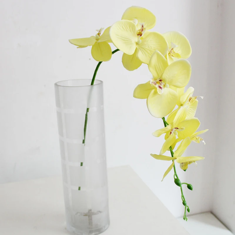 1 Bouquet of Artificial Flower High Quality Silk Butterfly Orchid Flower decoration for home wedding dining room table