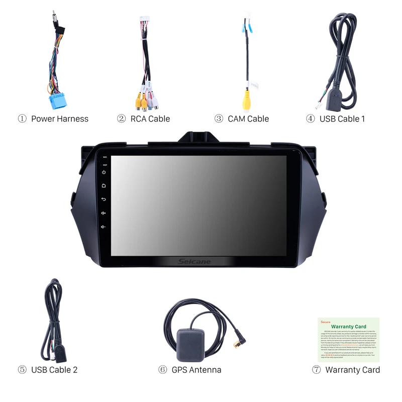 Clearance Seicane Android 8.1 9 inch Car GPS Navigation Head Unit For 2016 Suzuki Alivio Bluetooth Radio Remote Control 3