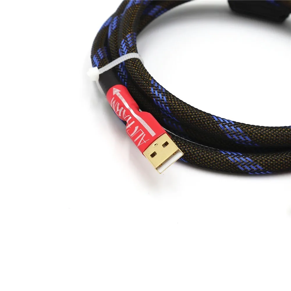 4N посеребренный USB аудио кабель с магнитным кольцом для принтера передачи данных