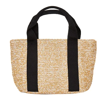 

Summer Women Satchel Straw Bag Summer Beach Shopping Casual Bag