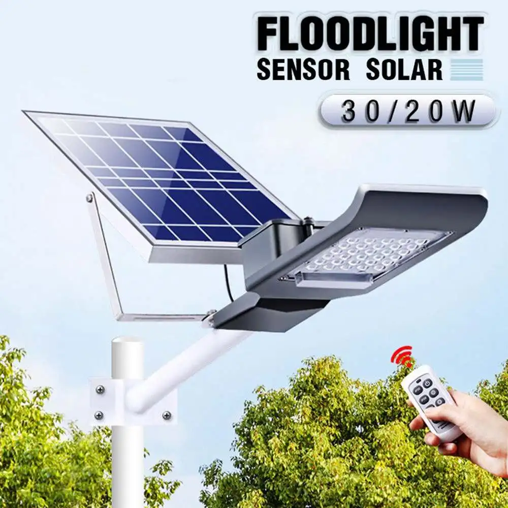 

Waterproof 20W 20 LED Solar Light with Long Rod+Light/Remote Control Street Light Wall Lamp for Outdoor Garden Yard Path Home