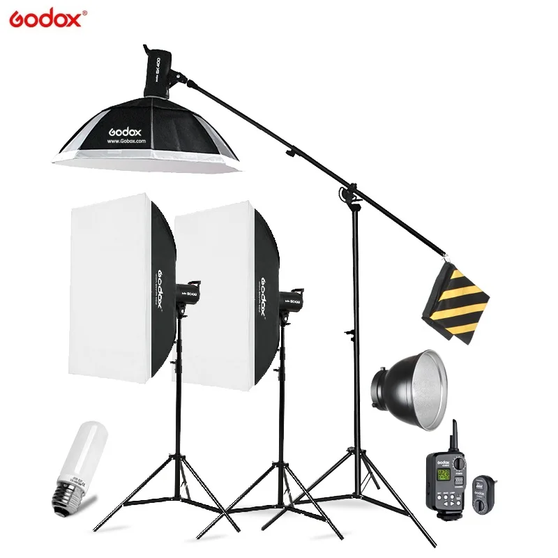 Godox SK400 3x 400W Photo Studio Flash Lighting,Softbox Light Stand