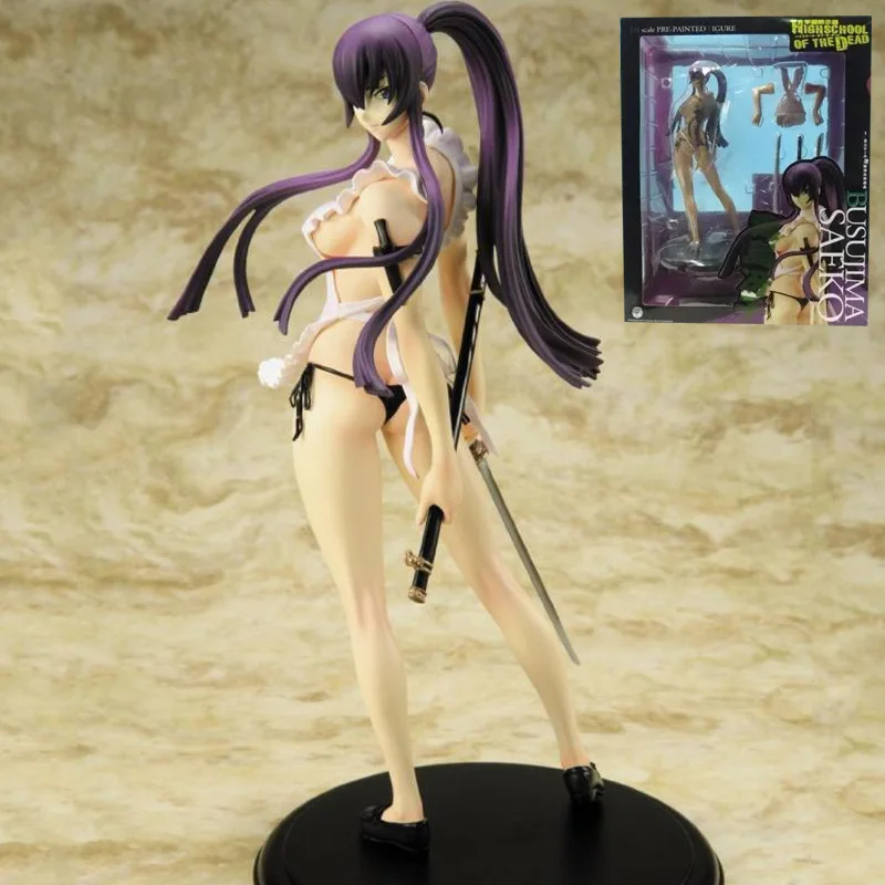 22 см Busujima Saeko HIGHSCHOOL мертвых сексуальные девушки аниме ПВХ Фигурки игрушки Рисунок