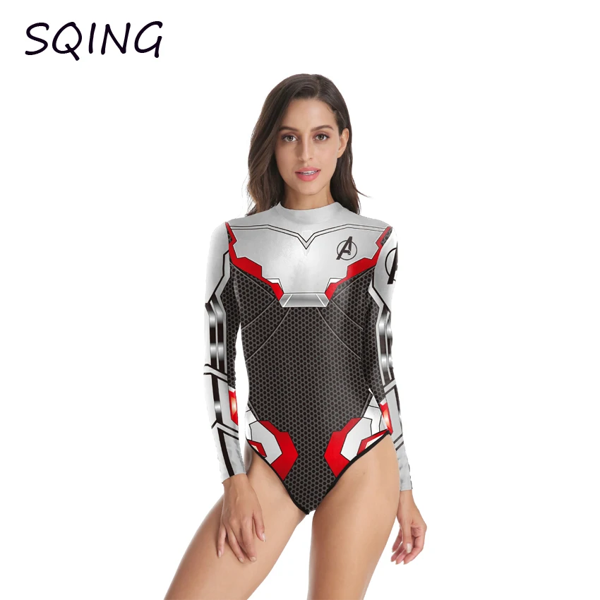 SQING Anime Cosplay Avengers Endgame Suits Tshirt Coat Swimsuit Women Quantum Realm Cosplay Costumes Halloween Costume for Women
