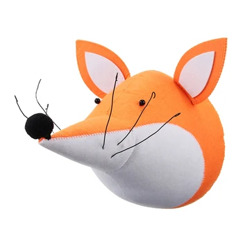 

Animal Fox Wall Hanging Plush Toy Bedroom Decoration Felt Artwork Wall Doll Photo Props