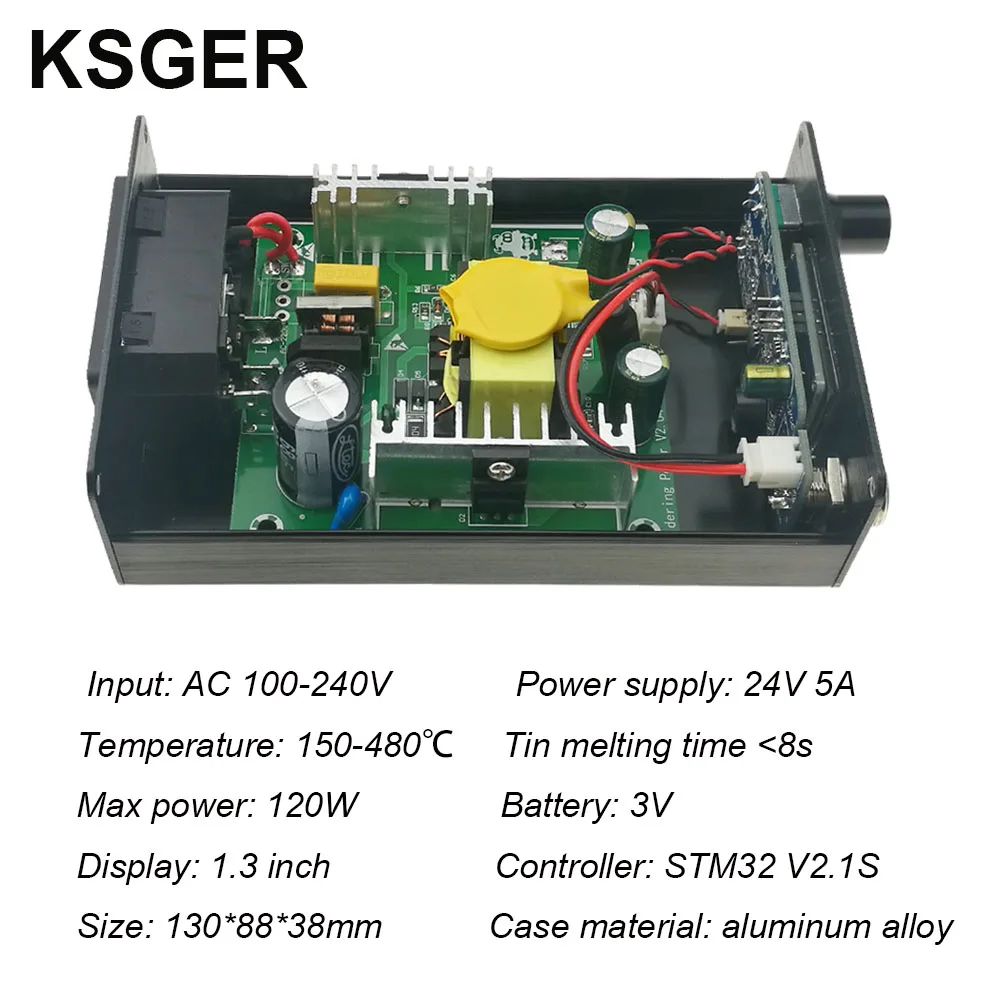 KSGER STM32 2,1 S OLED DIY T12 паяльник станция FX9501 сплав ручка электрические инструменты контроллер температуры держатель сварочный