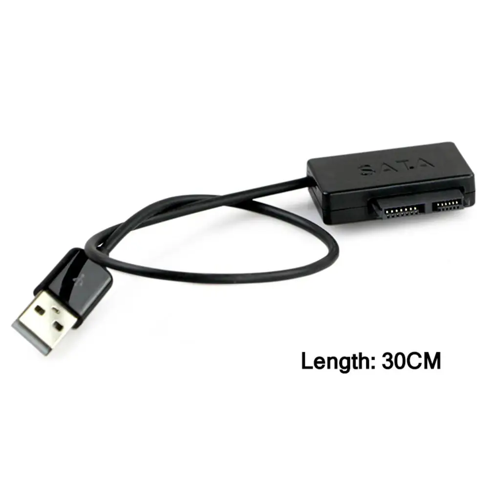 Адаптер SATA к USB 6P + 7P USB2.0 cd rom кабель 13Pin адаптер Коробка для ноутбука cd/DVD Slimline