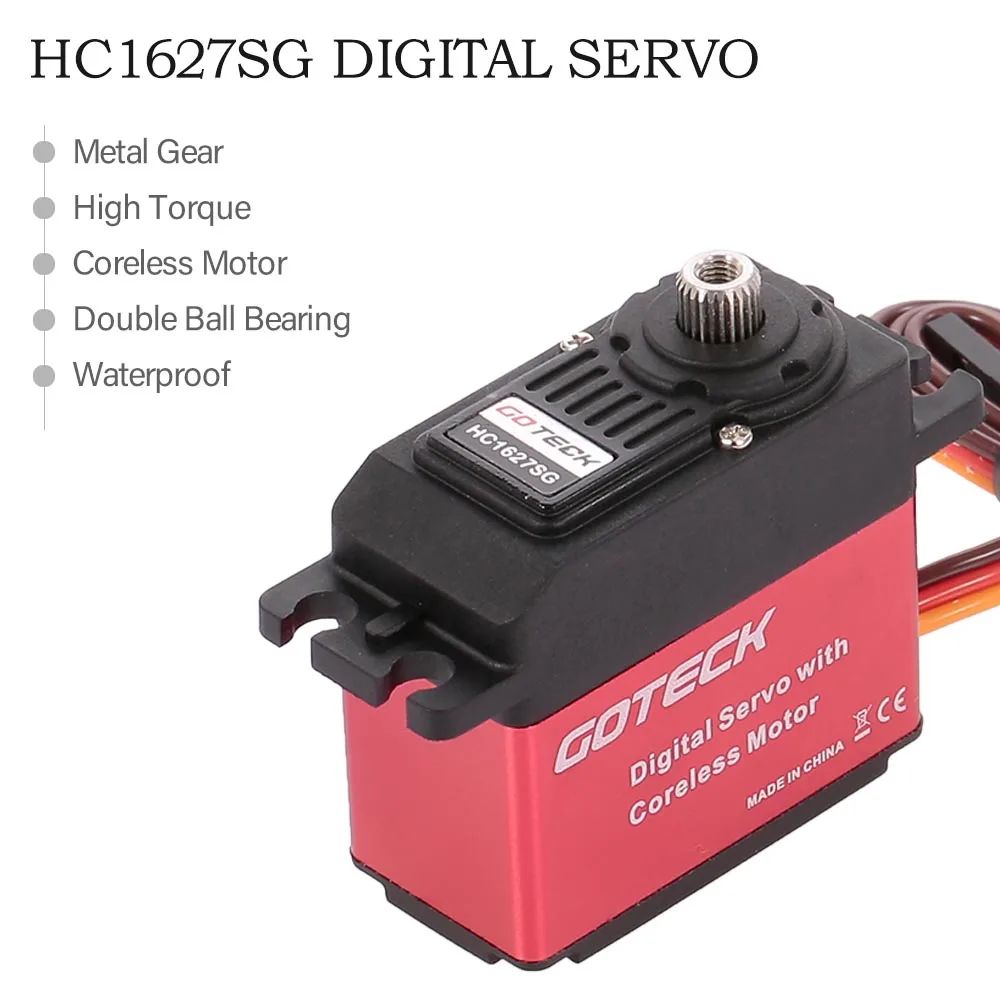 

HC1627SG Digital Servo Metal Gear Torque 29KG 0.145Sec 400mA at Stop 4000mA At No Load With Coreless Motor For RC Car Helicopter