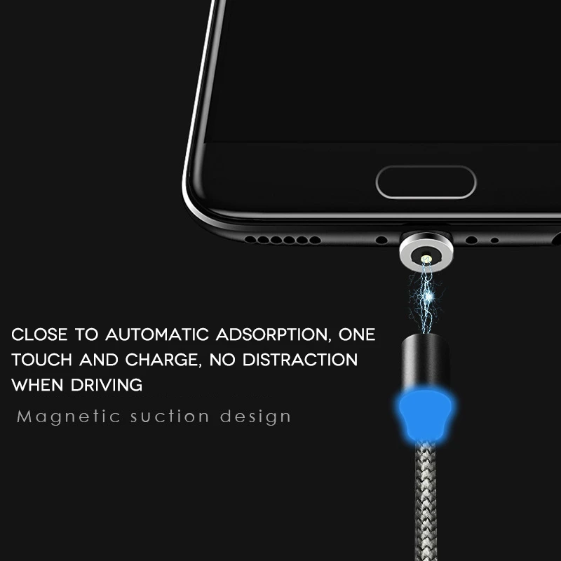 360 درجة المغناطيسي كابل شحن ل فون سريع شحن المصغّر usb نوع C البيانات USB-C كابل ل شاحن هاتف محمول يعمل بنظام تشغيل أندرويد كابلات
