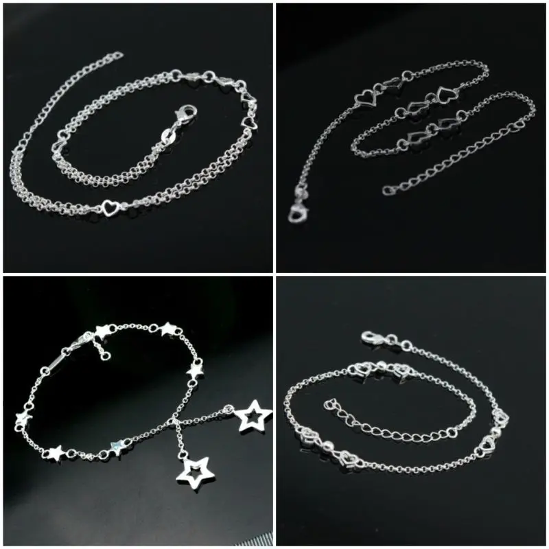 Women Ladies Anklets Foot Chain Heart Star Statement Gift Ankle Bracelet Chain Crystal Foot Jewelry Gift Women Ladies Anklets Foot Chain Heart Star Statement Gift Ankle Bracelet Chain Crystal Foot Jewelry Gift