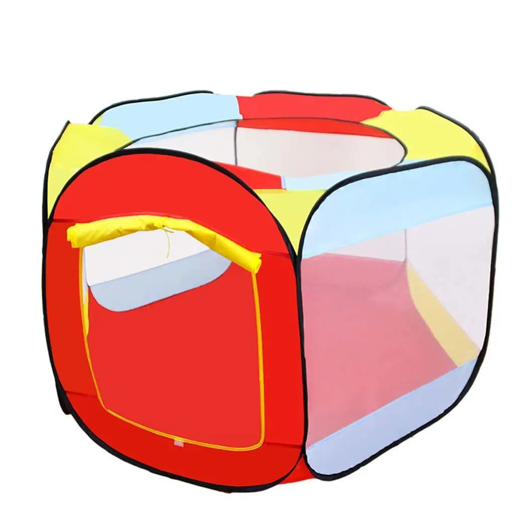 

Kids Ocean Ball Pool Game Tent Folding Play Tent All Season Children Outdoor, Indoor Toy Outdoor Patchwork