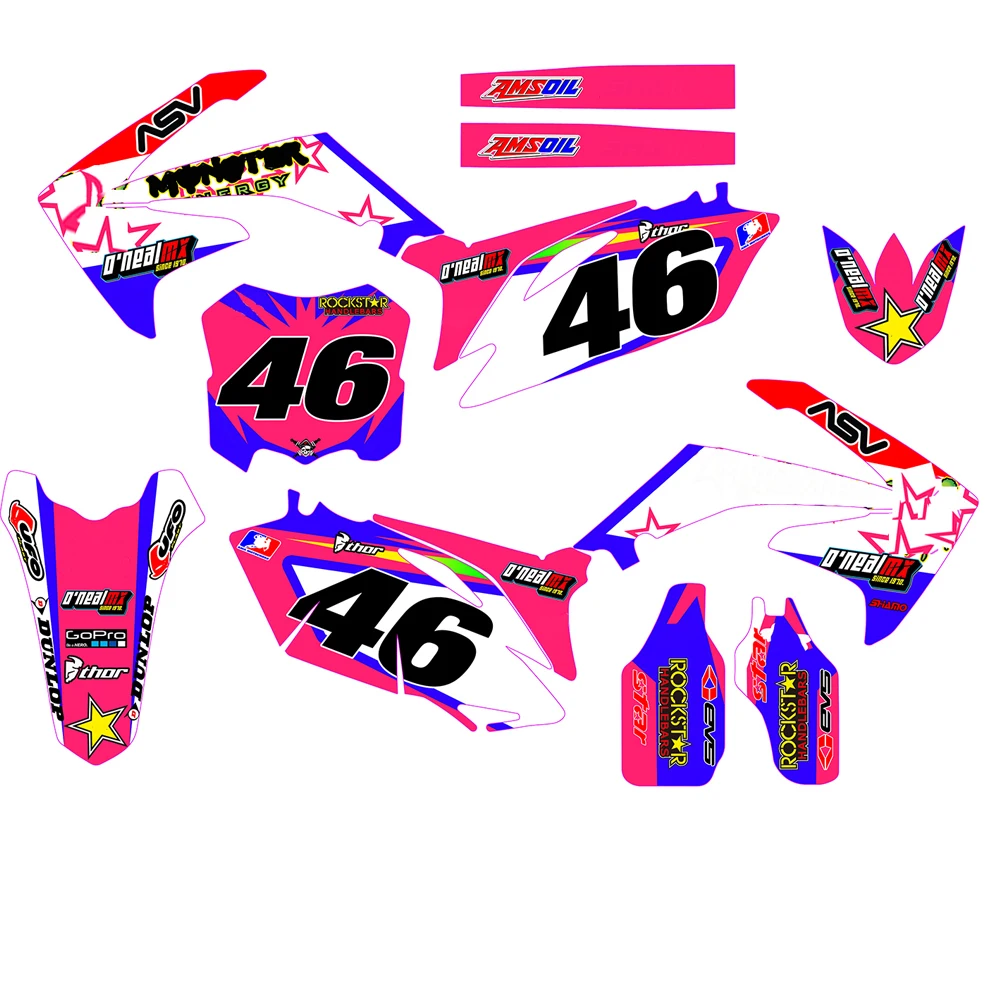 Соответствие команда фон графическая наклейка Стикеры для Honda CRF 250 250R 450 450R 2010 2011