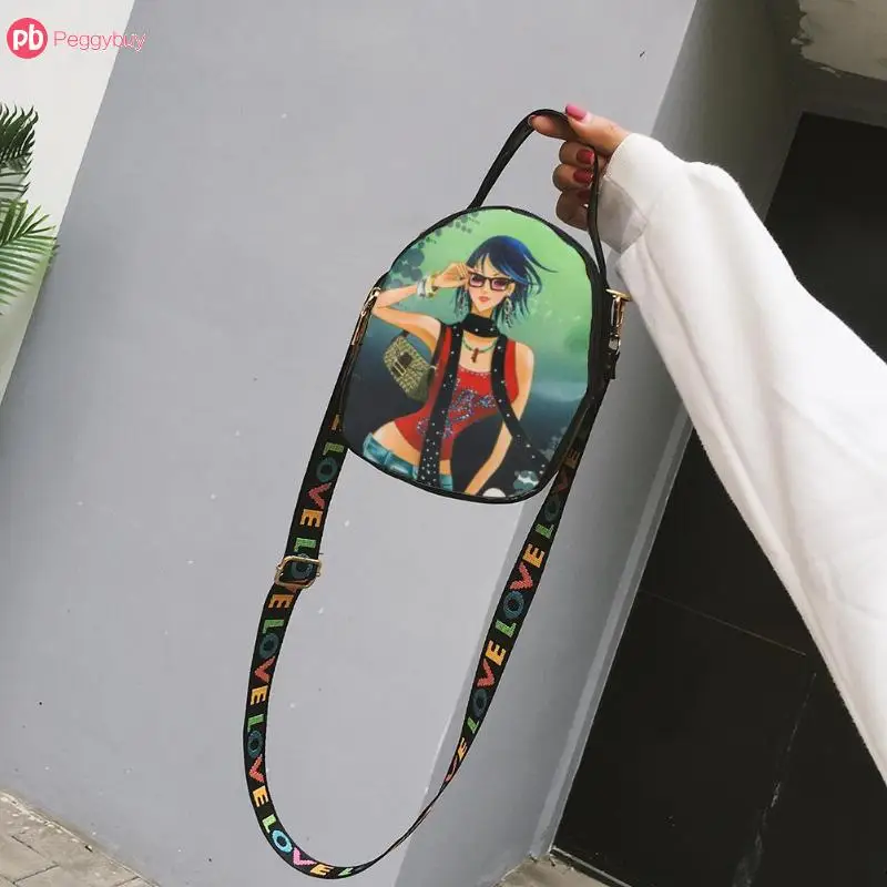 Mini Koreanische Stil Mädchen Floral Print Schulter Messenger Tasche kawaii Kleine Leder Handtasche für Frauen Sling Umhängetaschen