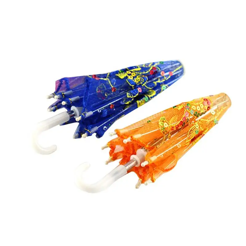

2pcs Mini Lace Umbrella Decoration Play House Toy Doll Accessories Pretended Play Umbrella Toy for Kids Children Girls