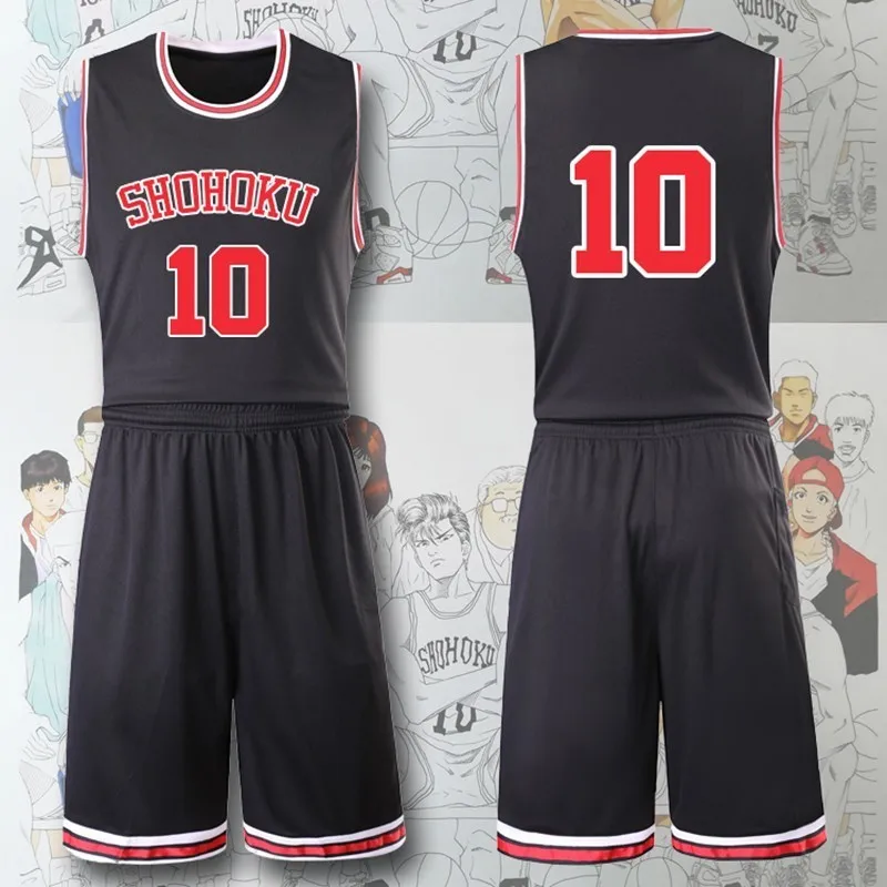 أنيمي SLAM دونك أزياء كرة السلة Hanamichi Sakuragi المدرسة فريق ملابس رياضية Rukawa Kaede الذي تأثيري زي الرياضة دعوى
