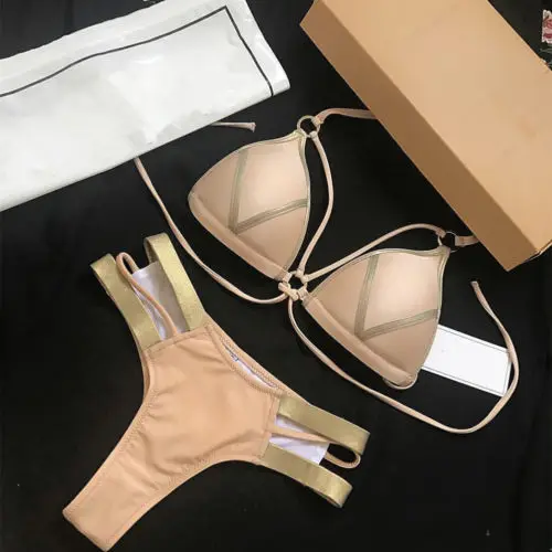 

This swimsuit is a bit cool. Women Sexy Push-up Padded Bra Bandage Bikini Set Swimsuit Swimwear Bathing