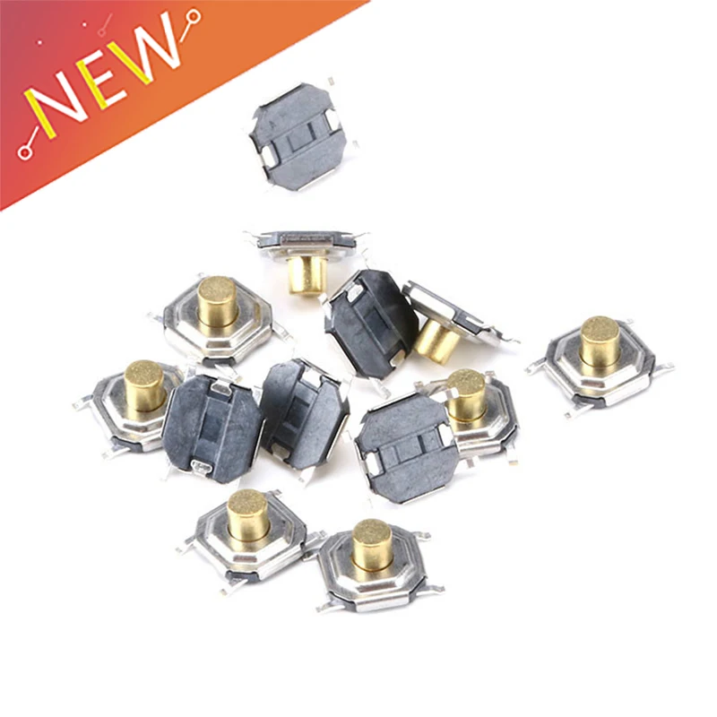 

100 pcs/Lot 4X4X3MM Tactile Tact Push Button Micro Switch Momentary 4*4*3MM SMD Button Switch