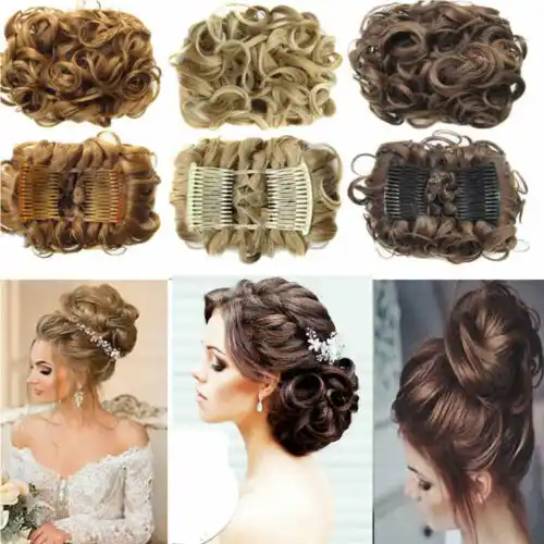 updo hair pieces wedding