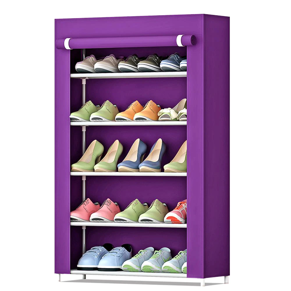 

5-Tier Shoe Rack 15 Pairs Shoes Storage Organizer Cabinet with Dust-proof Moisture-proof Non-woven Fabric Cover Space-saving