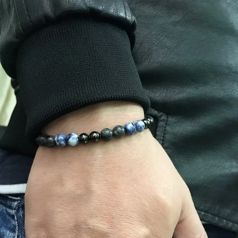 الرجال سوار مجوهرات سحر الفاخرة عالية الجودة الطبيعي 6 مللي متر الحجر Diy الخرز أساور ل شارة heren pulsera hombre بيجو الرجال سوار مجوهرات سحر الفاخرة عالية الجودة الطبيعي 6 مللي متر الحجر Diy الخرز أساور ل شارة heren pulsera hombre بيجو