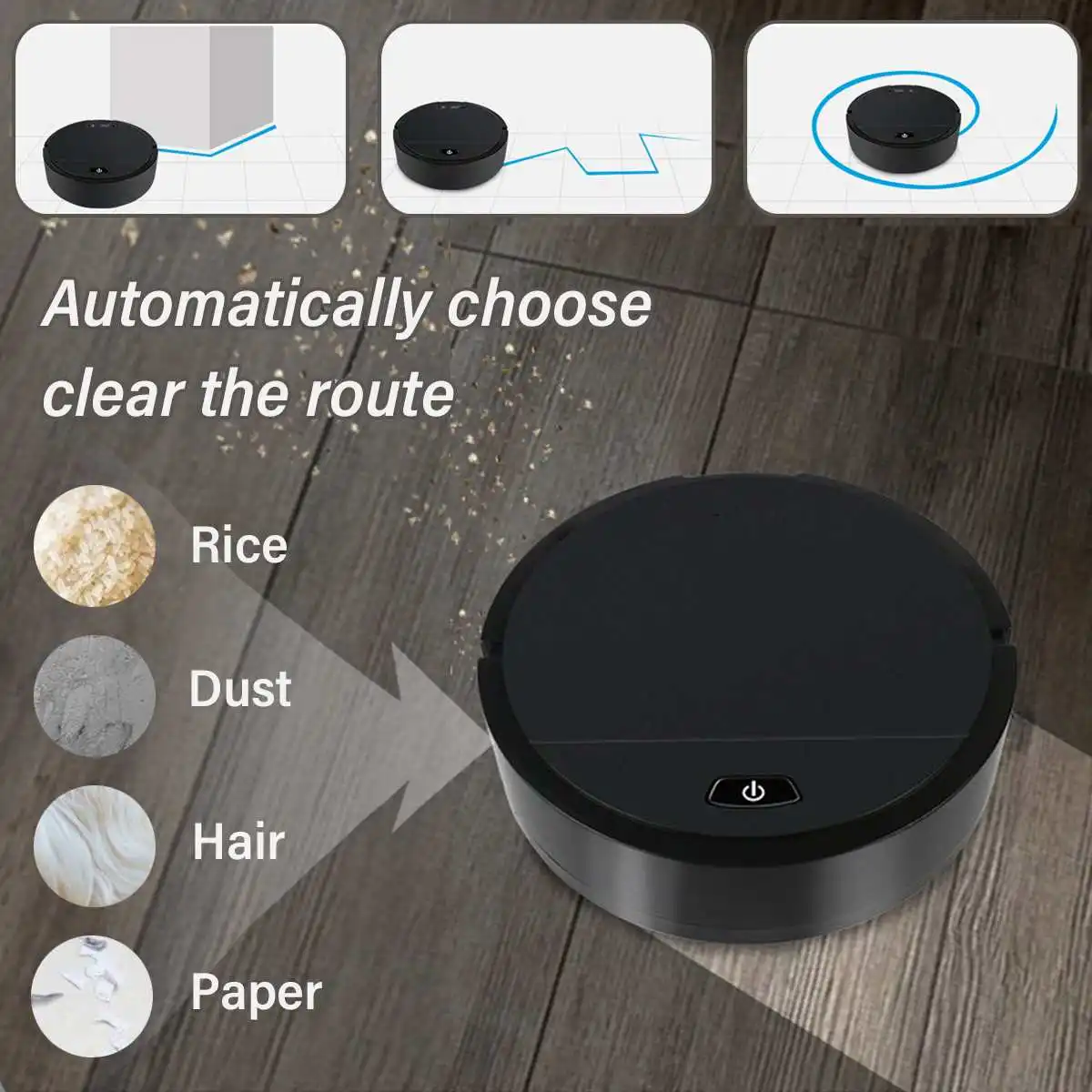 

Automatic Smart Vacuum Cleaning RechargeableMini Household Robot USB Charge Floor Cleaner Sweeping Dirt Dust Hair Vacuum Machine