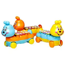 FBIL-Детская Музыкальная Игрушка гусеница рука стучит на пианино развивающие игрушки