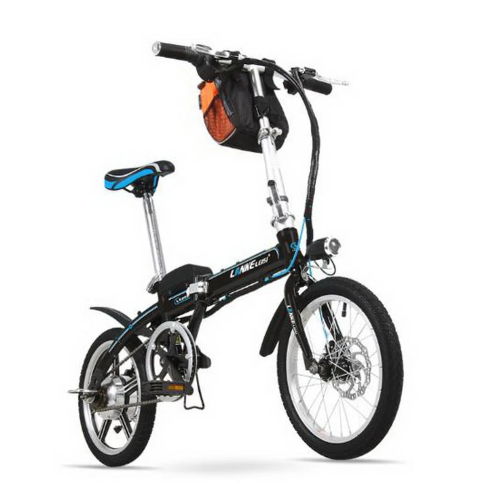 LANKELEISI 16 inch mini Foldable Electric Bicycle 36V lithium battery ebike Easy carry adult Electric font