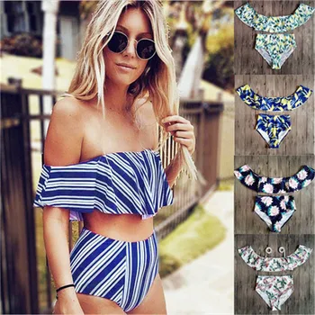 

Meihuida Bikinis 2019 Swimwear Bikini Women Summer Wipe a shoulder Swimwear Sexy Bikini Padded Bra Bathing Swimsuit Women S-XL