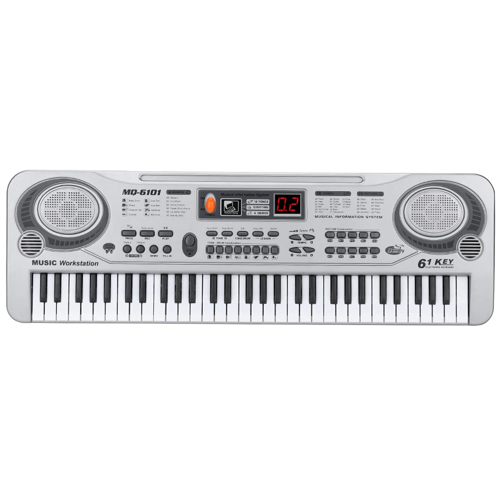 

HOT-61-Key Keyboard Piano Piano Led Instrument Keyboard 21-Inch Music Education Double-Row Electronic Piano Children Beginner