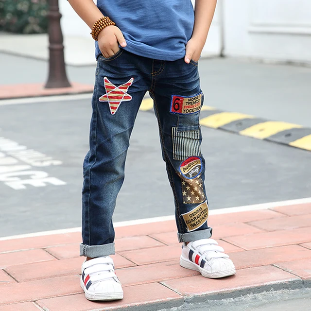 3-14Y Fashion Boys Jeans Trousers Cowboys Autumn Kids Clothes Casual Baby Pants Toddler Casual Boy Denim Pants Children Clothing 1