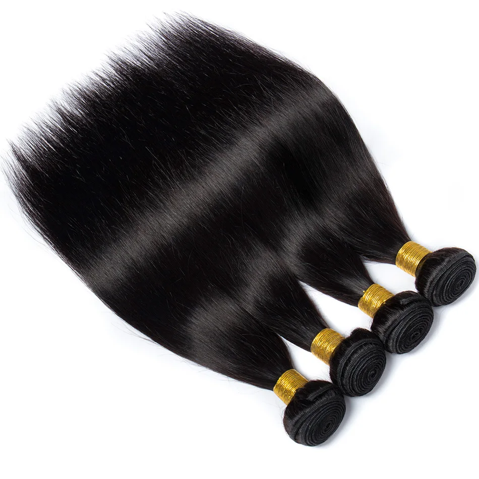Peruvian Straight Hair Bundles Human Hair Extensions Natural Color 1 / 3 / 4 Bundle Deals Non Remy Virgo Hair Weave Bundle