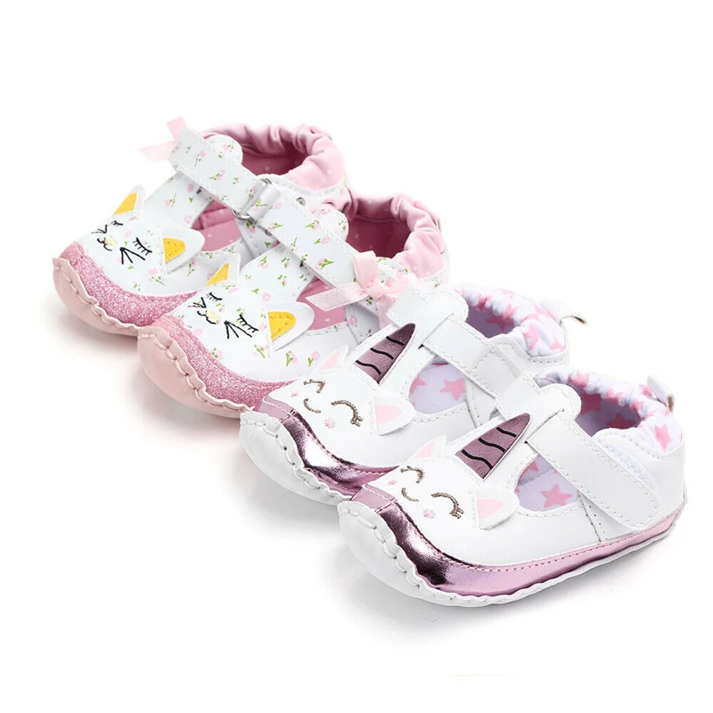 Милая обувь для новорожденных Девочки Впервые Уокер дышащая обувь для спортзала мягкая подошва для малышей прогулок спортивные холщовые